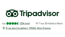 Avis TripAdvisor France Hôtel Niort - Note 4,6/5 basée sur 224 avis